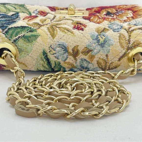 Persaman New York Tapestry Floral Shoulder Bag w/ Chain Strap - Picture 2 of 15